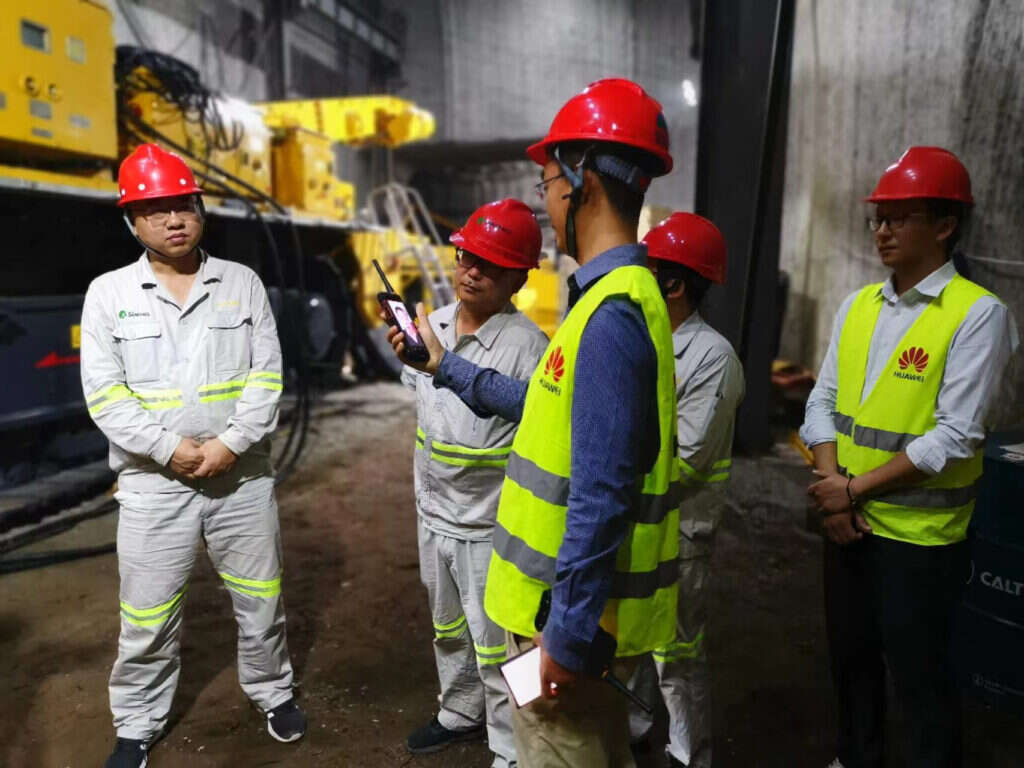 Laotian miners communicate hundreds of metres underground using a Huawei-installed 5G network. The Chinese firm has positioned itself as an ideal partner for global south nations looking to jumpstart the expansion of their digital economies by investing in new telecoms infrastructure (Image by Huawei.) 