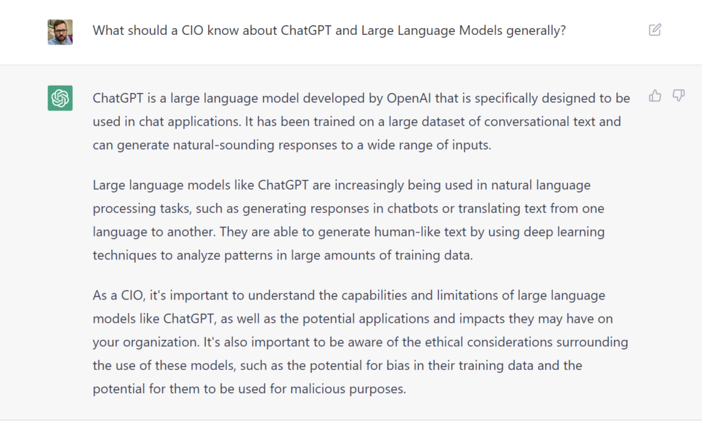 ChatGPT allows registered users to ask questions or get feedback on information and is trained using GPT-3
