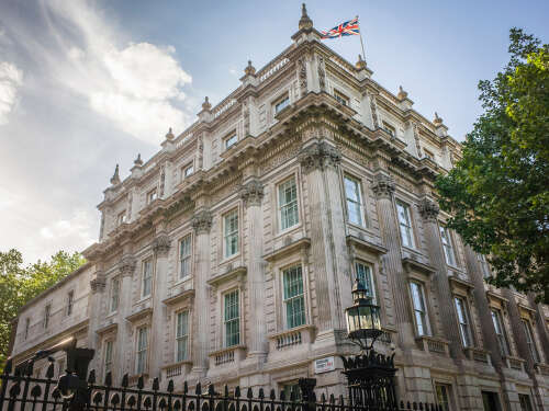 An image of Whitehall, home to the Cabinet Office. 
