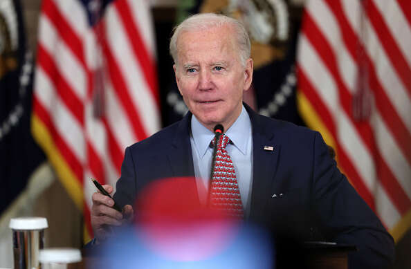 President Joe Biden met with leaders from the big AI labs earlier this year to discuss safety and privacy issues  (Photo by Kevin Dietsch/Getty Images)
