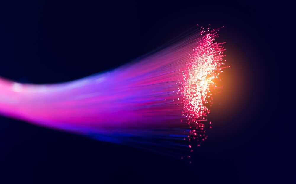 A photo of fibre optic cabling, used to illustrate a story about quantum networking.