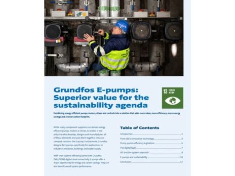 Grundfos E-pumps: Superior value for the sustainability agenda