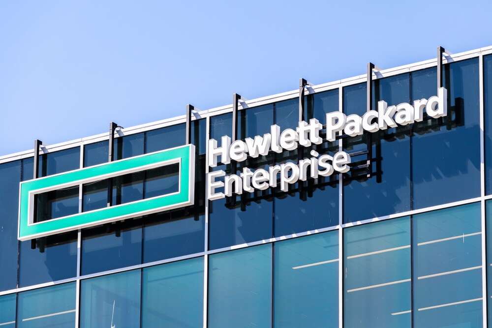 The logo of HPE, used to illustrate a story about the HPE hack by APT29, a Russia-based cybercriminal group.