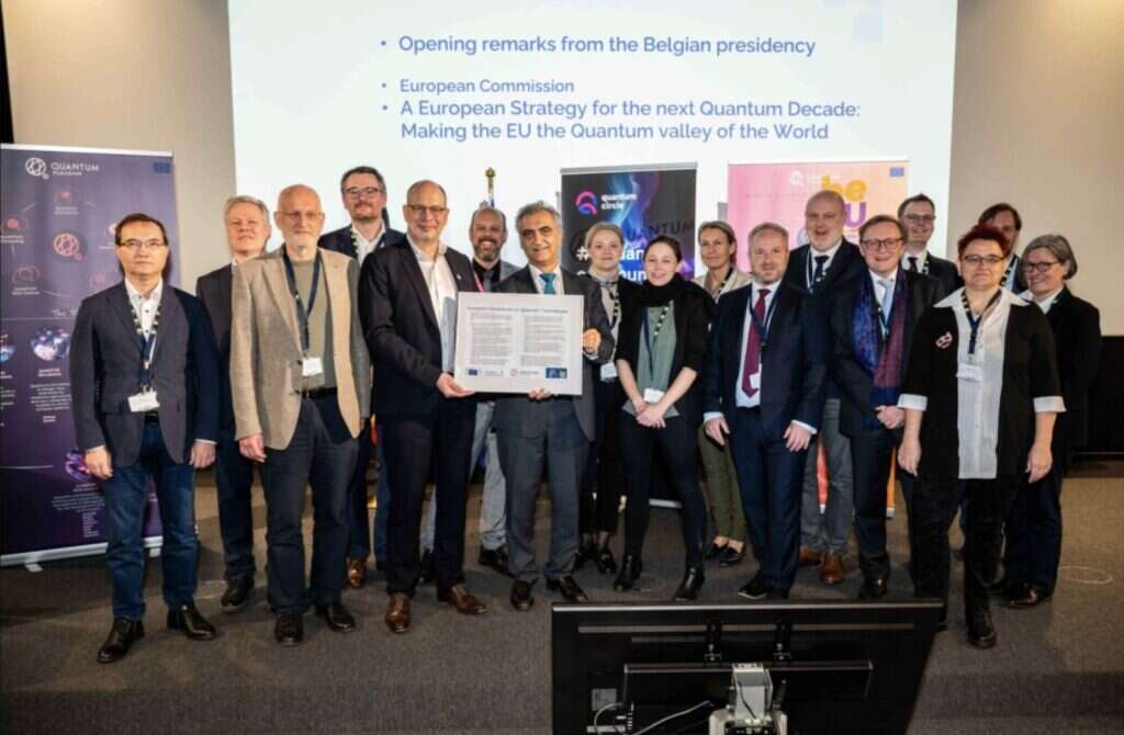 the EU quantum pact with the signatory members at the conference on Friday