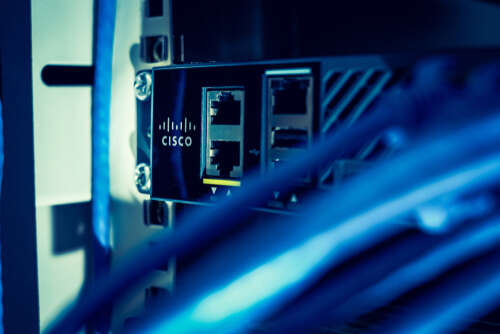 A server manufactured by Cisco, used to illustrate a story about its new HyperShield product.