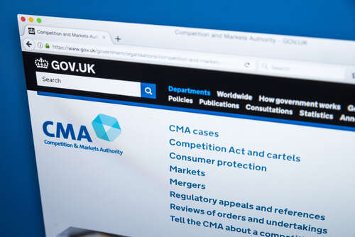 A screenshot of the CMA homepage.